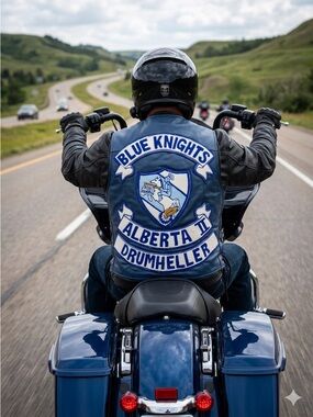 🇨🇦WOLFF of Canada Blue Leather “Blue Knights” Law Enforcement Motorcycle Club